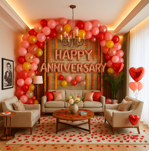 After: luxury anniversary dining setup