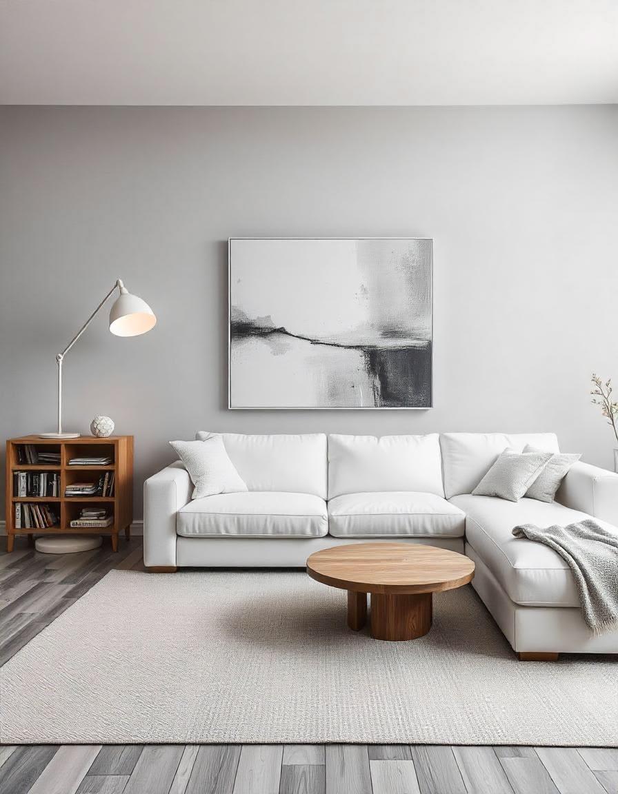 Before: plain living room ready for birthday decor